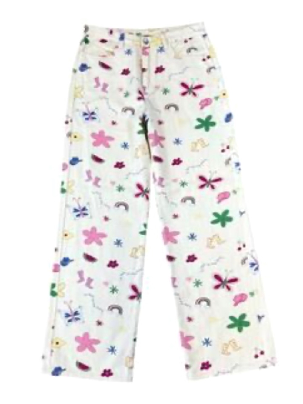 Bailey Rose “Summer Rodeo” Print on Dark Cream Denim Jeans size 5